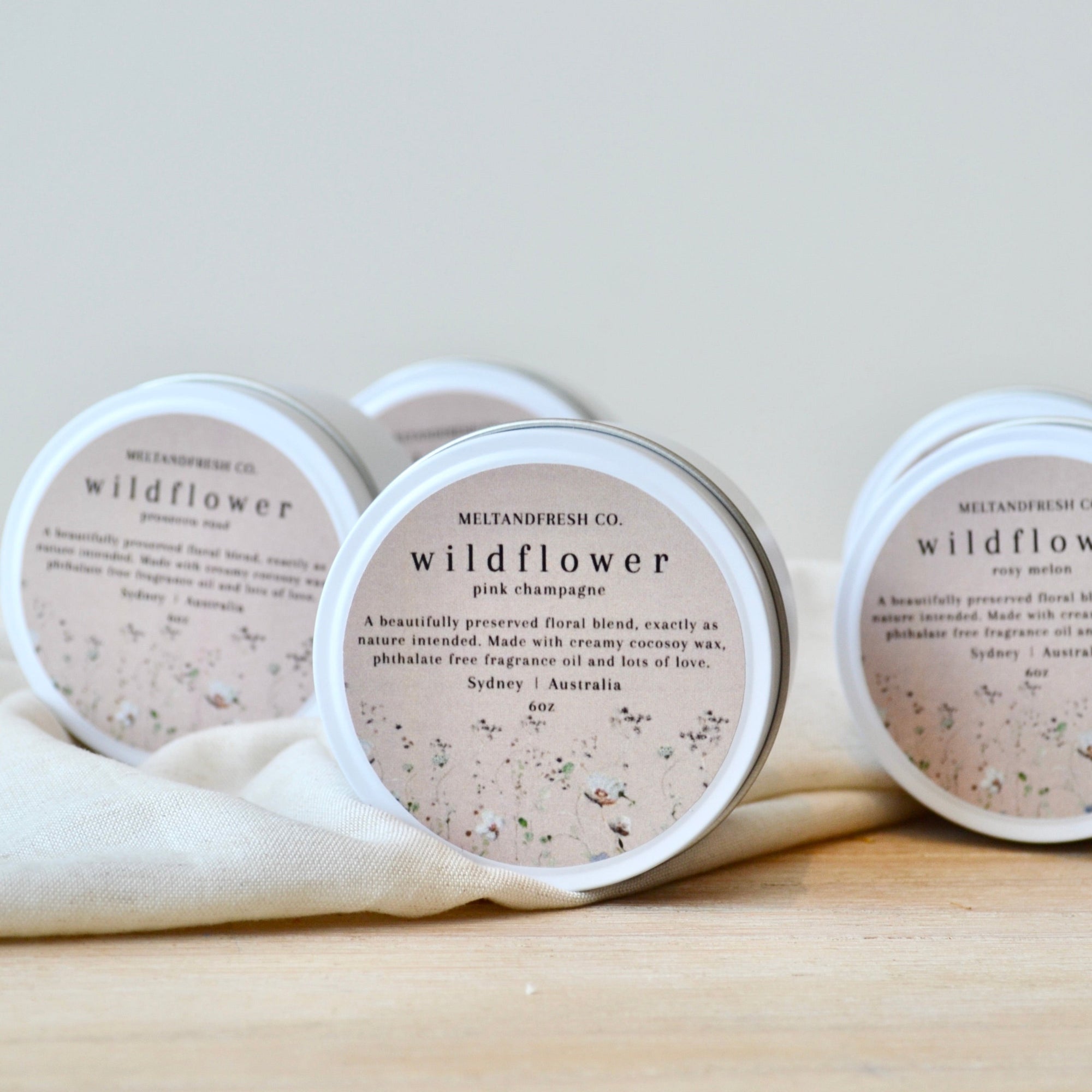 wildflower tin candle